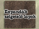 Expandált szigetelő lapok